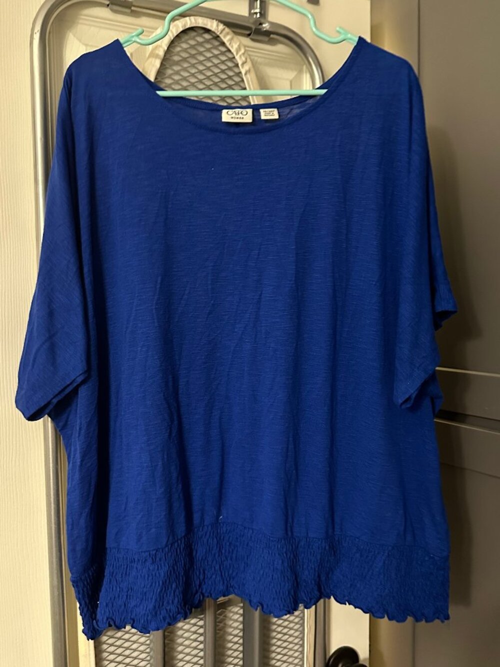 blue banded blouse